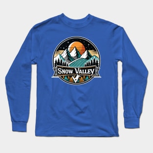 Retro Snow Valley Ski Long Sleeve T-Shirt